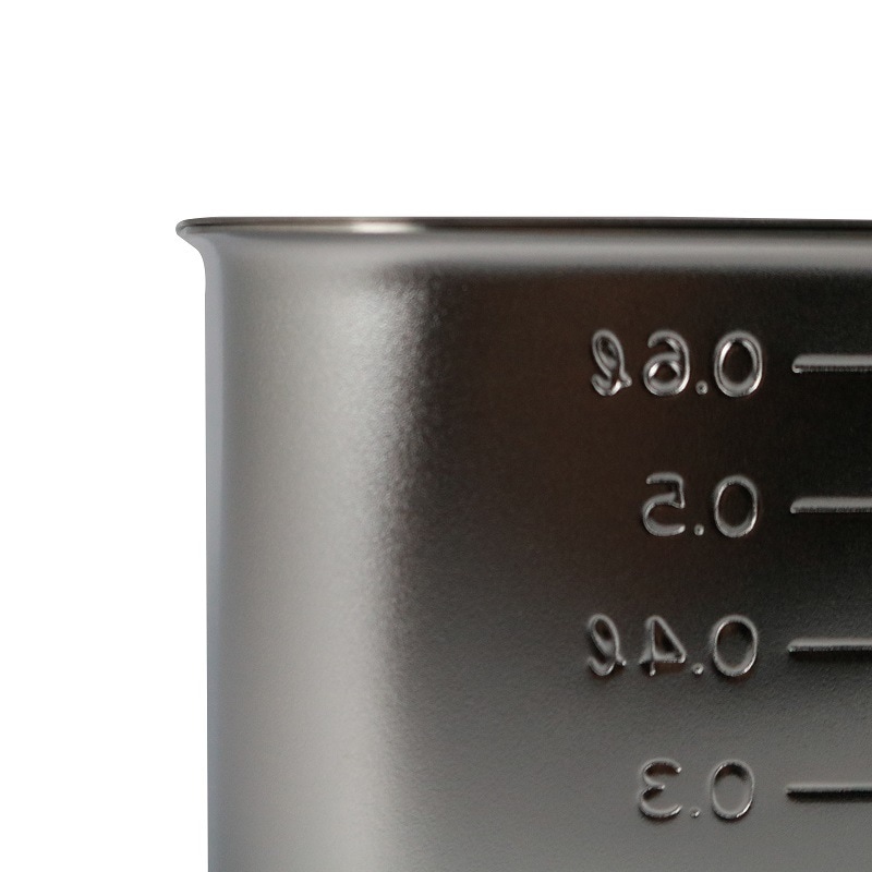 HACCP】【NSF】18-8 深型角キッチンポット 目盛付 0.75L SH-4209D