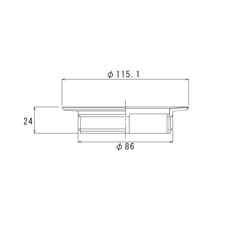 トラップ用フランジ TO-196L-FLG【TO-196L/TO-197NL/TO-1005/TO-1006シリーズ用】