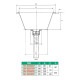 【排水金具･排水ホース1m付】18-8 テーパー型平底シンク Φ267×H97mm SH-3306CP-SET