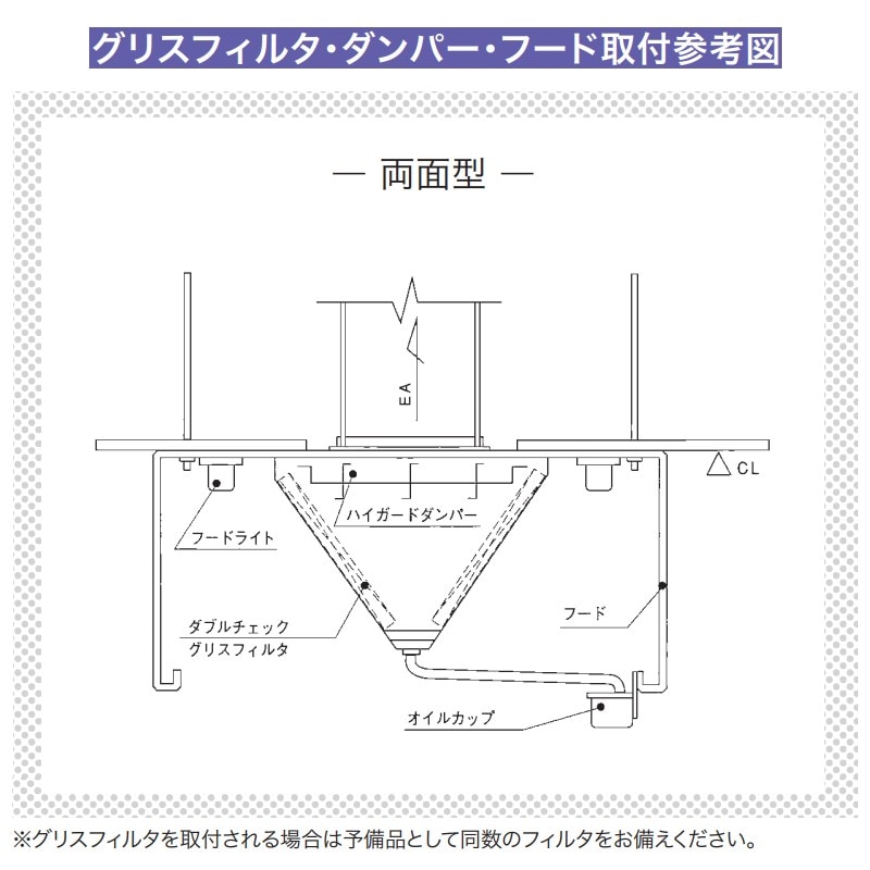 A クラコ KURACO 防災型 グリルフィルタ DC-502H 業務用 厨房設備