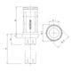 丸パイプ用樹脂アジャスト脚 Φ38×板厚1.2mm用 最短25mm 最長70mm TO-108SA-12P