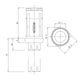 丸パイプ用樹脂アジャスト脚 Φ38×板厚1.0mm用 最短25mm 最長70mm TO-108SA-10P
