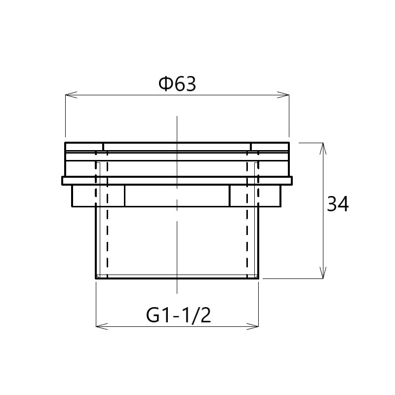 目皿栓 真鍮製 G1-1/2ネジ TO-183/40A | キッチン用排水部品 | SHOP SUGICO