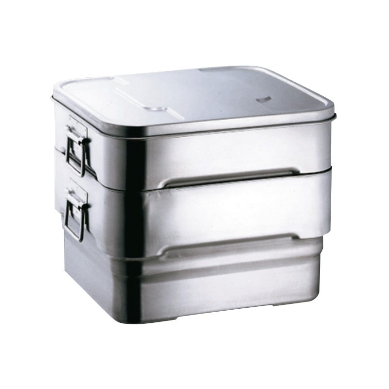 18-8 角型二重食缶(内蓋付) 容量8L DHS-3508 | SUGICO ORIGINAL,調理