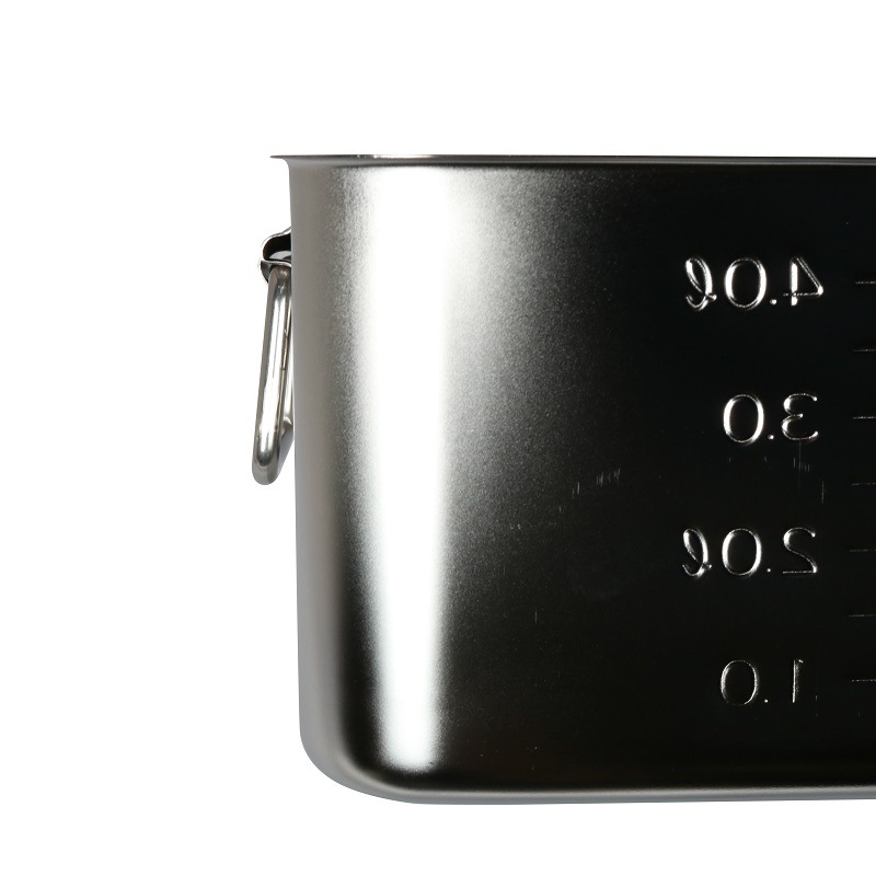 HACCP】18-8 浅型角キッチンポット 目盛・手付 5.0L SH-4220 | SUGICO