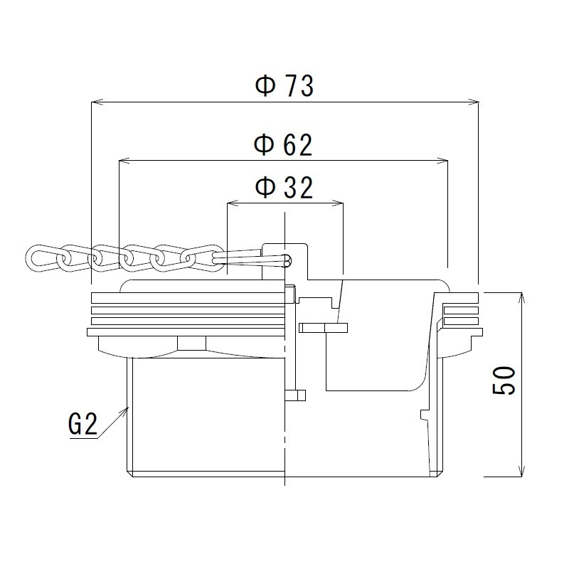 親子共栓 真鍮製 G2ネジ TO-184W/50A | キッチン用排水部品 | SHOP SUGICO
