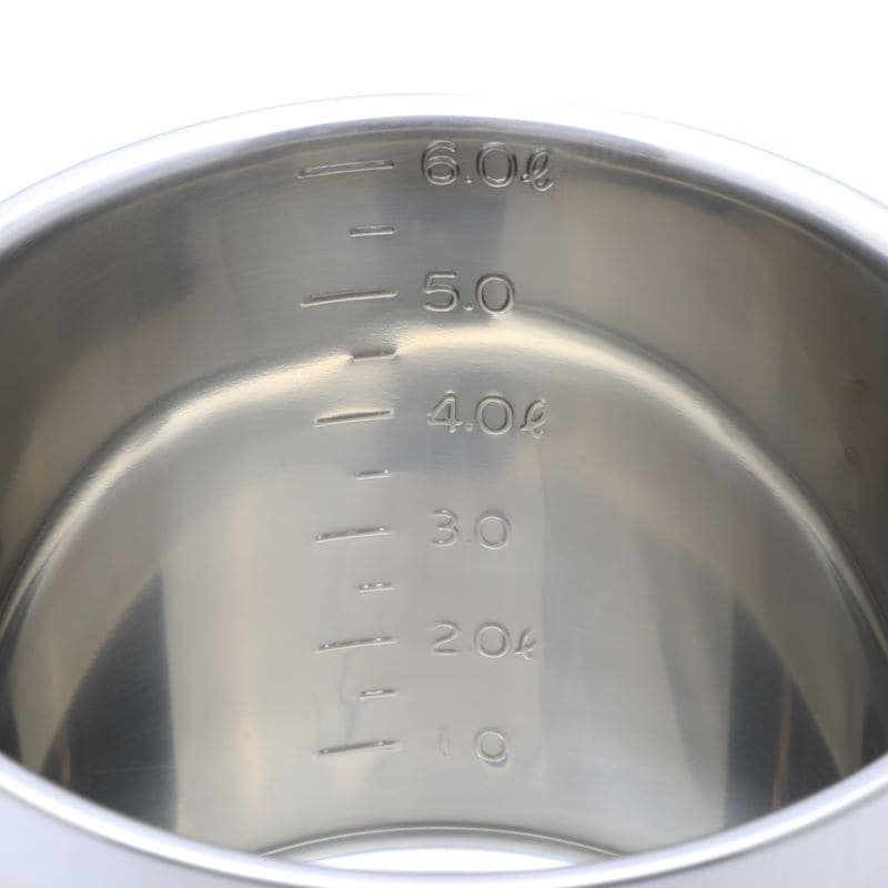 18-8 深型キッチンポット 目盛・手付 6.0L SH-4620 | SUGICO ORIGINAL