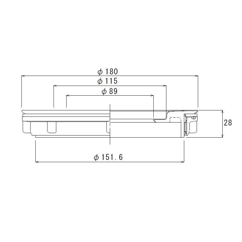 ディスポーザー取付フランジ TO-194DF | キッチン用排水部品,Φ180mm