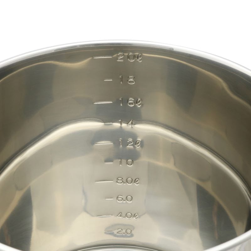 18-8 深型キッチンポット 目盛・手付 21.0L SH-4630 | SUGICO ORIGINAL