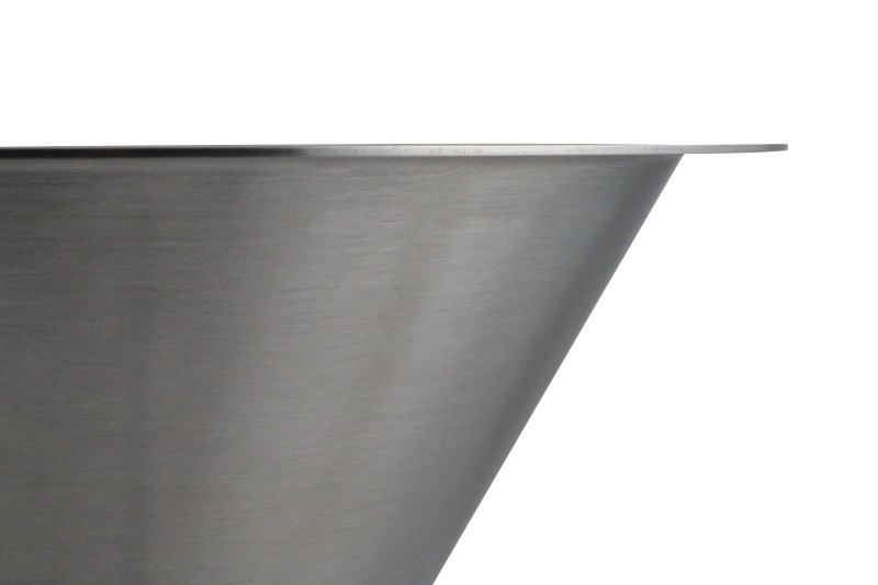 【取寄品】18-8 ホッパー(ヘルール1.5S付) 内面ウエットブラスト加工 容量約6L HW-6