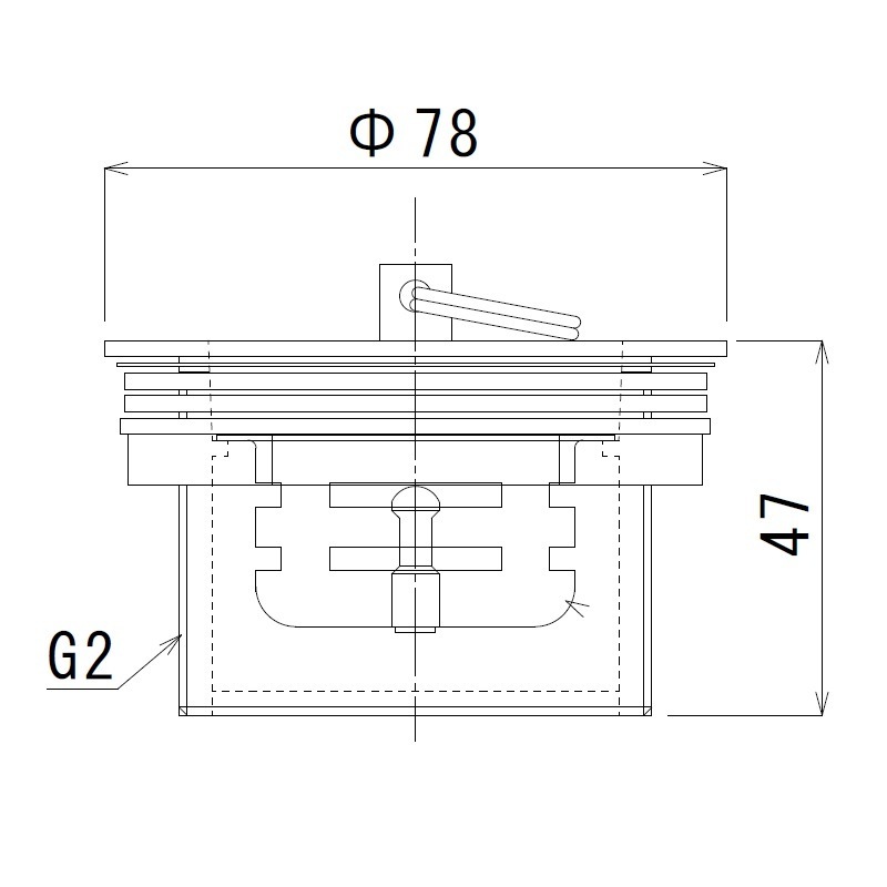 共栓 ステンレスロストワックス製 G2ネジ TO-184R/50A | キッチン用