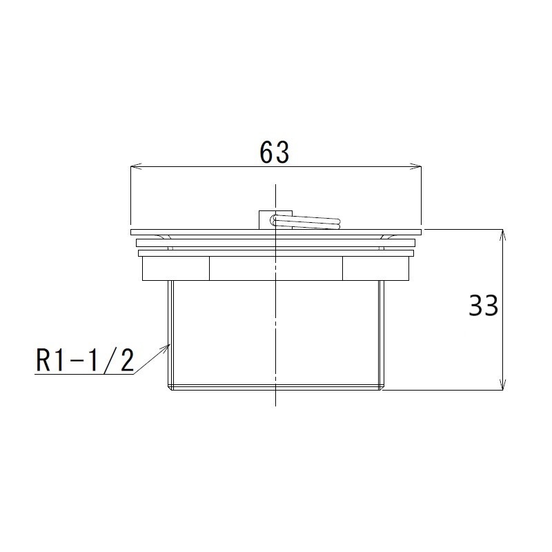 共栓 ステンレス製 R1-1/2ネジ TO-152-40AT | キッチン用排水部品