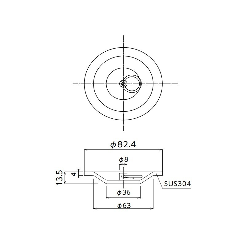 メール便】トラップフタ ステンレス製 TO-156C | キッチン用排水部品