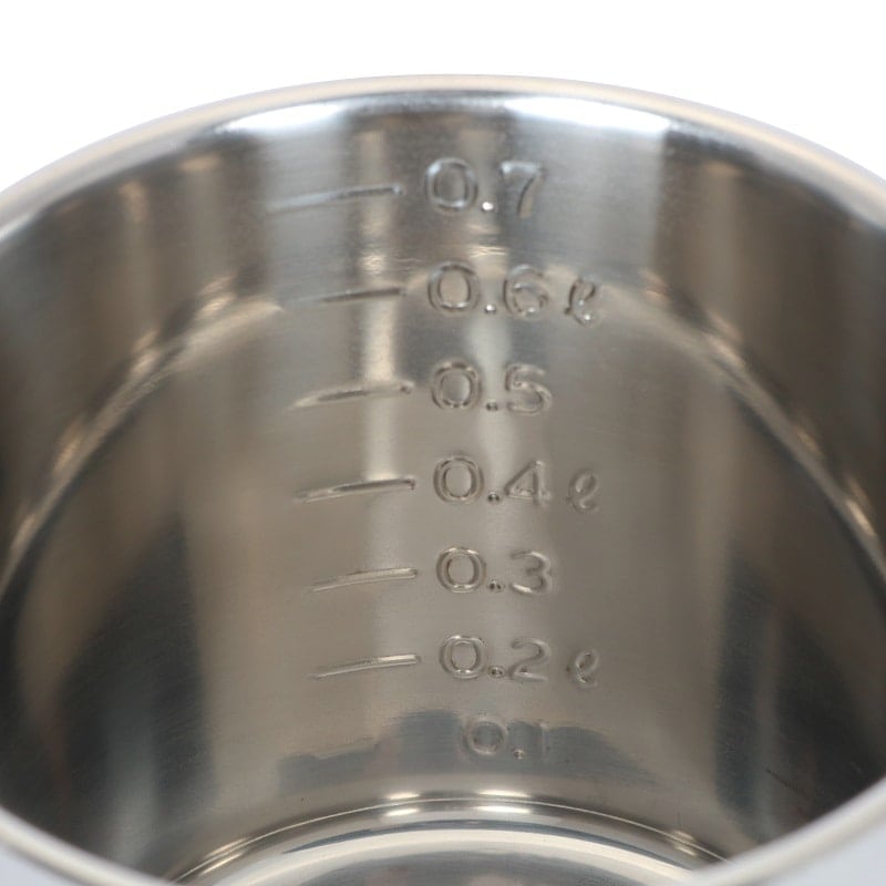 18-8 内蓋式深型キッチンポット 目盛付 0.7L SH-4610D | SUGICO