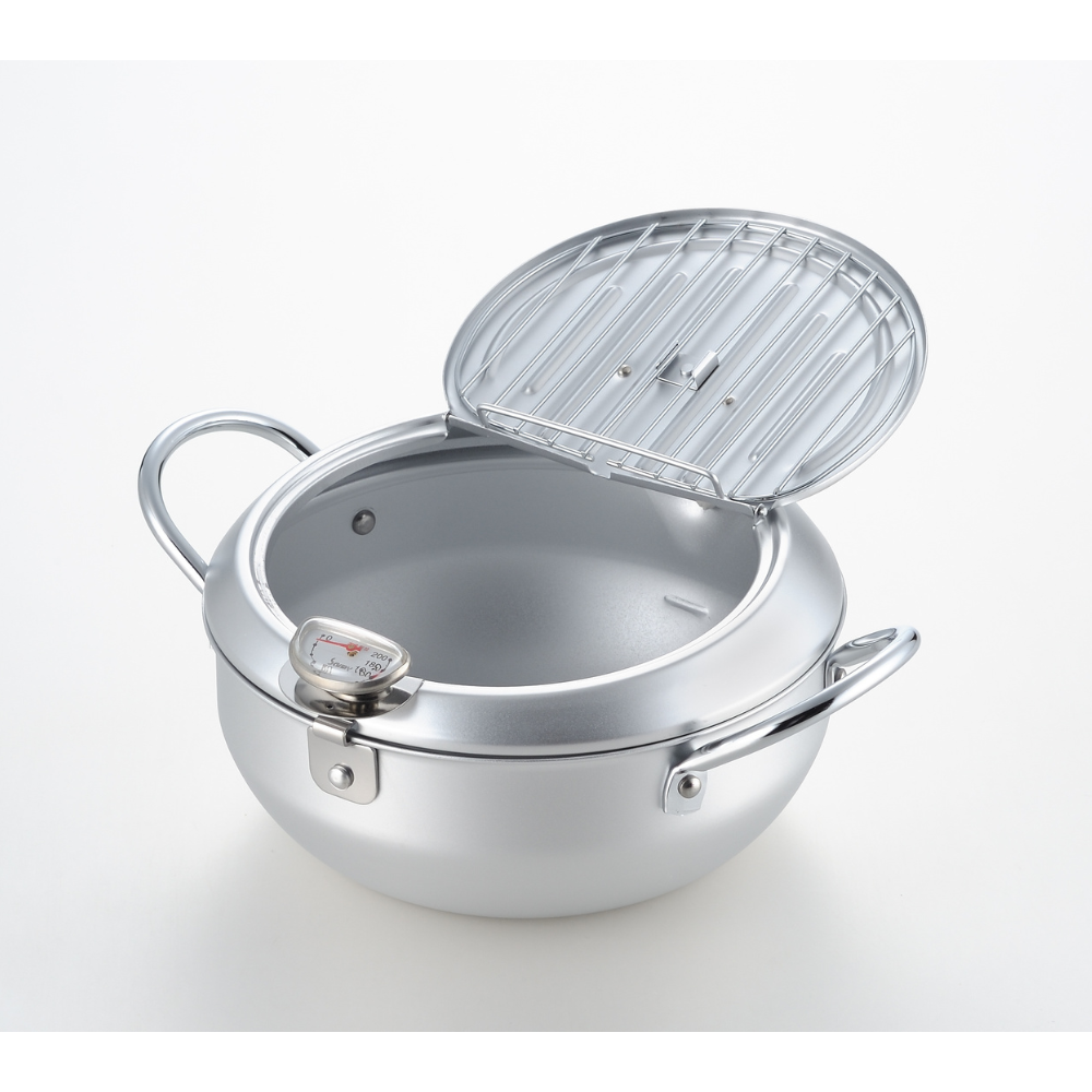 取寄品】味楽亭Ⅱ フタ付天ぷら鍋(温度計付) | メーカーから探す
