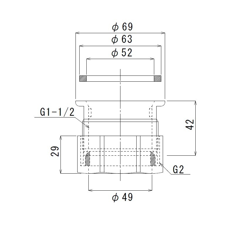 40A塩ビ管接続アダプターセット TO-609T | キッチン用排水部品 | SHOP