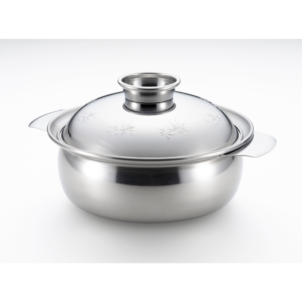 ☆新品 未使用☆ ヨシノクラフト 土鍋ちゃん 土鍋風ステンレス鍋 ヨシカワ 土鍋風ステンレス鍋 もみじ27cm IH対応 1214826 1個