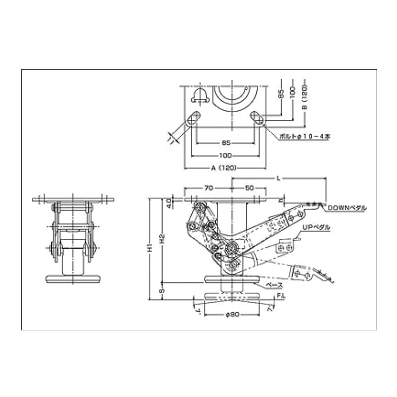 受注生産品】ハンマーキャスター ステンレス ハンマーロック TO
