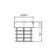 【メール便】丸パイプ用フラット化粧キャップ 樹脂製 Φ25.4×板厚1.6mm用 TO-7014-25