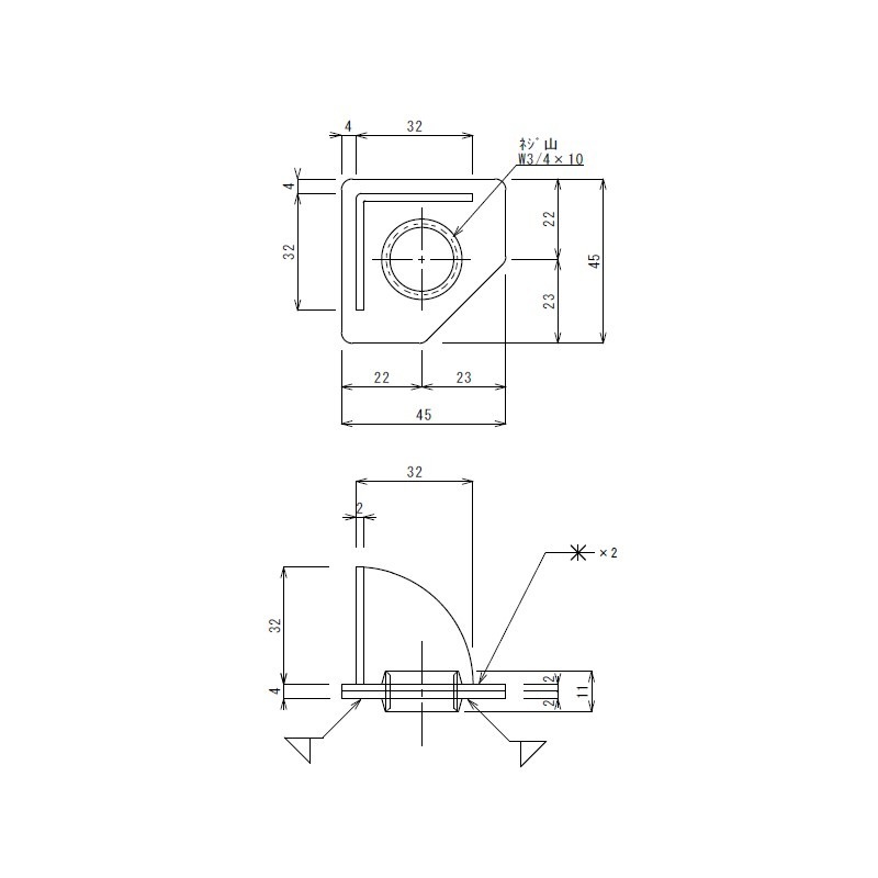 18-8 アングル用三角座板 ネジW3/4×10山 | 業務用厨房部品,アジャスト