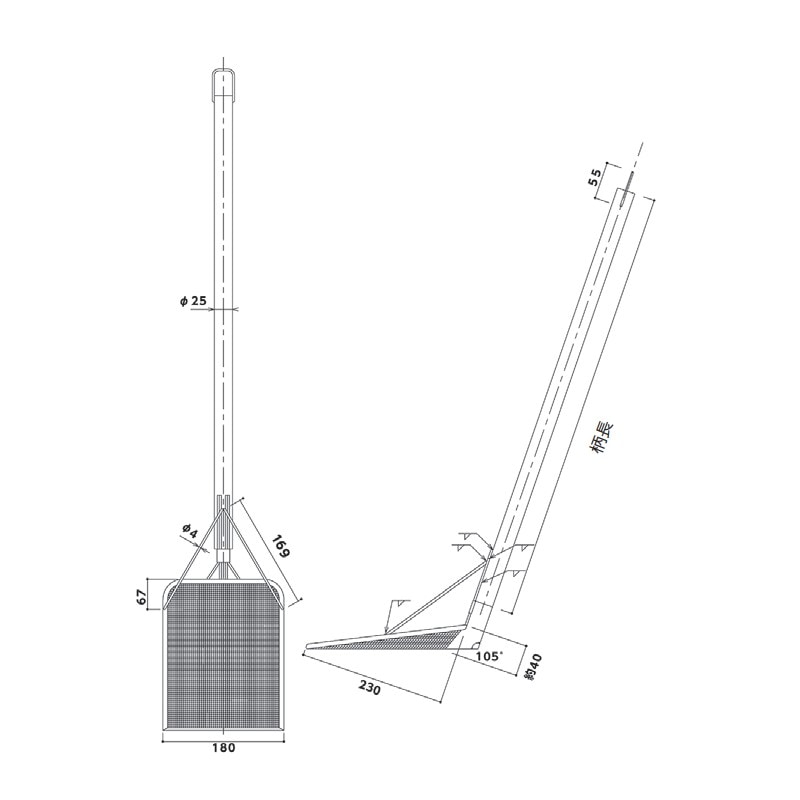 18-8 グリストラップ用すくい網 10メッシュ 350型 | 調理器具