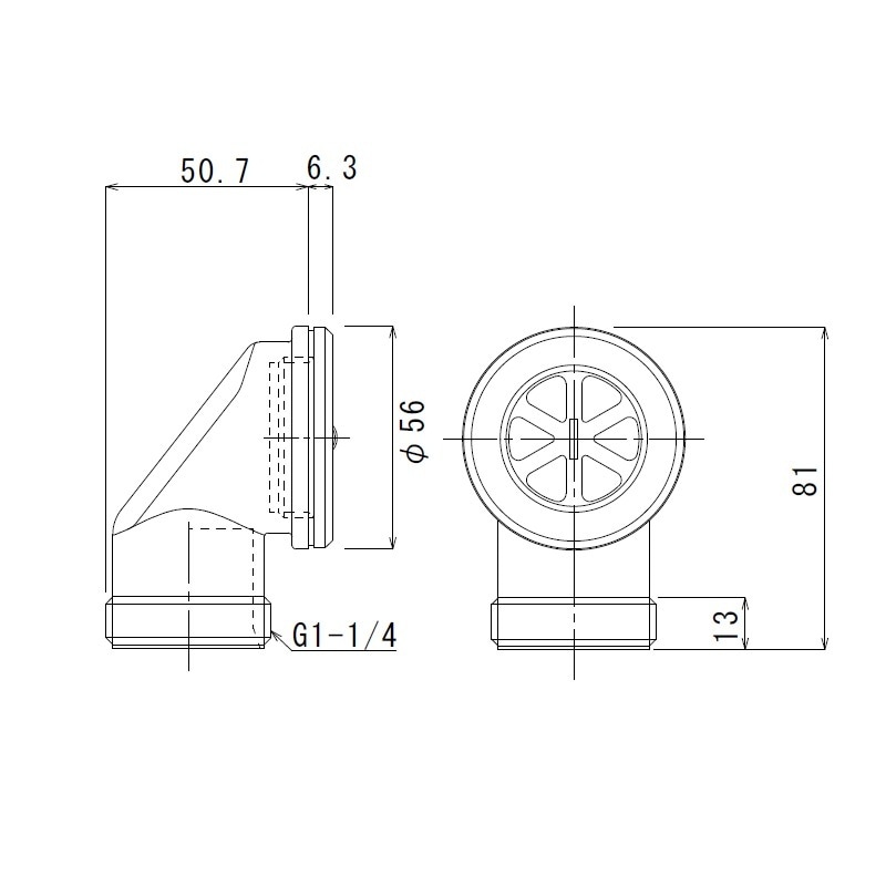 丸型オーバーフロー ネジタイプ TO-235A | キッチン用排水部品
