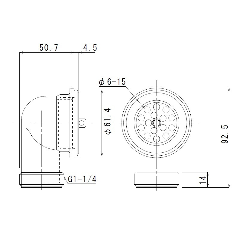 丸型オーバーフロー ネジタイプ TO-236A | キッチン用排水部品