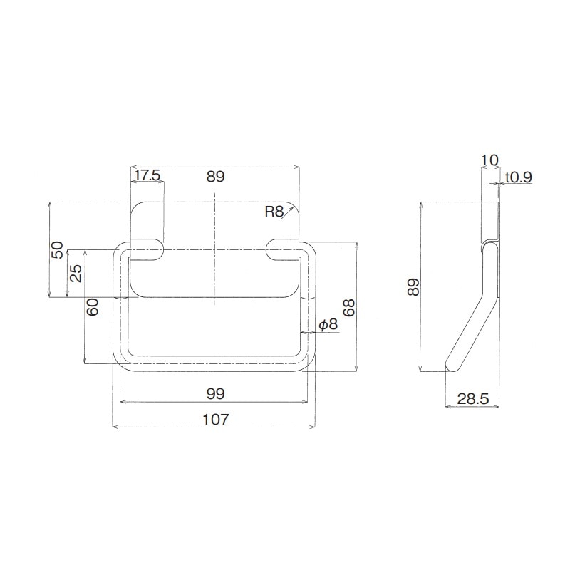 ステンレス可動取手 2ヶ1組 TO-1000L | 業務用厨房部品,内装部品