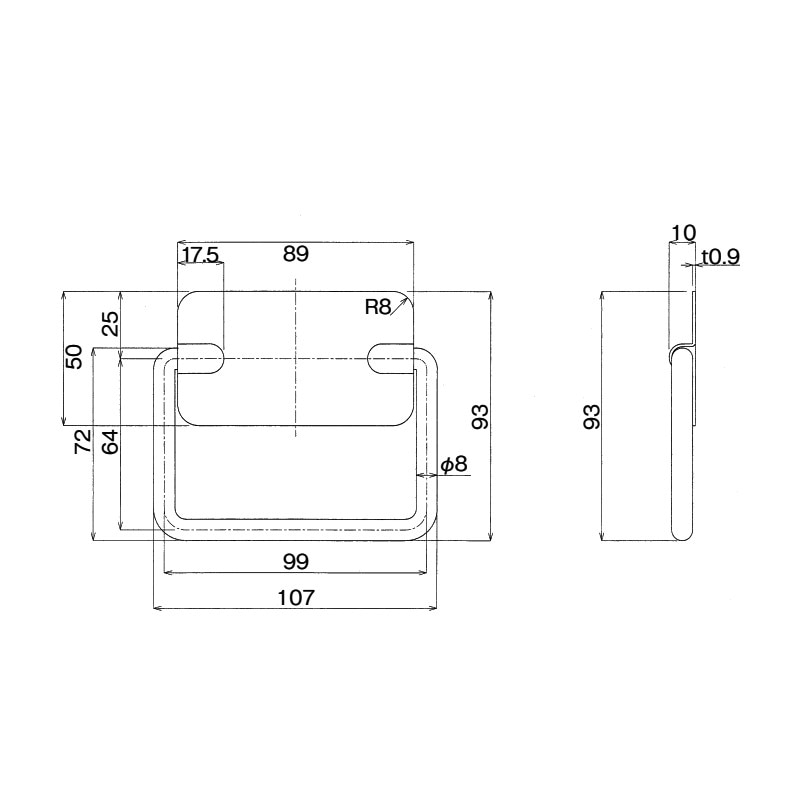 ステンレス可動取手 2ヶ1組 TO-1000LS | 業務用厨房部品,内装部品