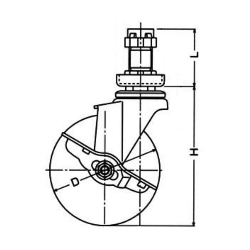 【4個セット】ハンマーキャスター 固定・旋回式ウレタン車輪 4個セット】ハンマーキャスター 固定・旋回式ウレタン車輪 4個