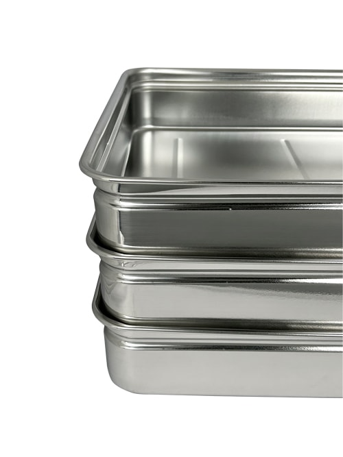 18-8 番重バット(丸棒取手付) 特大 浅型9cm SH-6644-09H | SUGICO