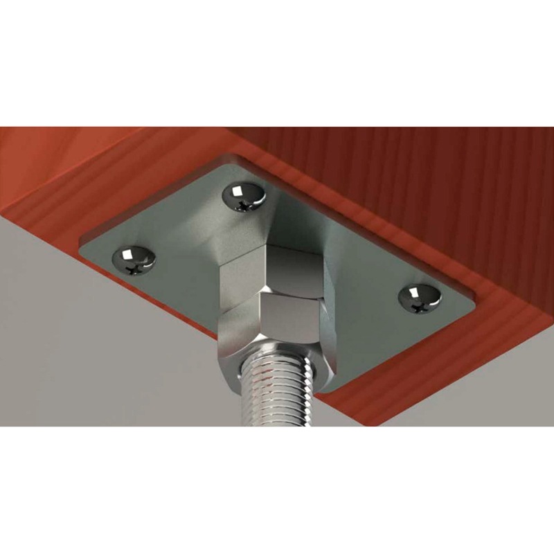 アジャスターボルト用長角型受座 ネジM16×P2.0 TO-489 | 業務用厨房