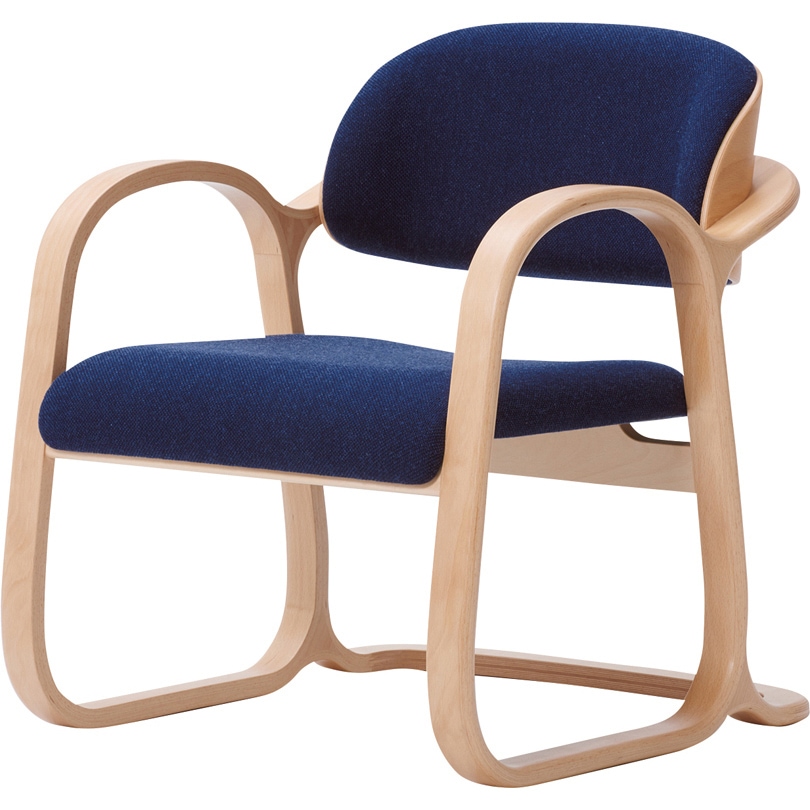 取付無料！天童木工 北欧風天然木グレーファブリック肘掛付イージーチェア4脚✨ 取付無料！天童木工 北欧風天然木グレーファブリック肘掛付イージー