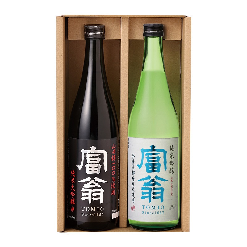 富翁「純米大吟醸 山田錦49」「純米吟醸 全量京都産米」720ml×2本セット