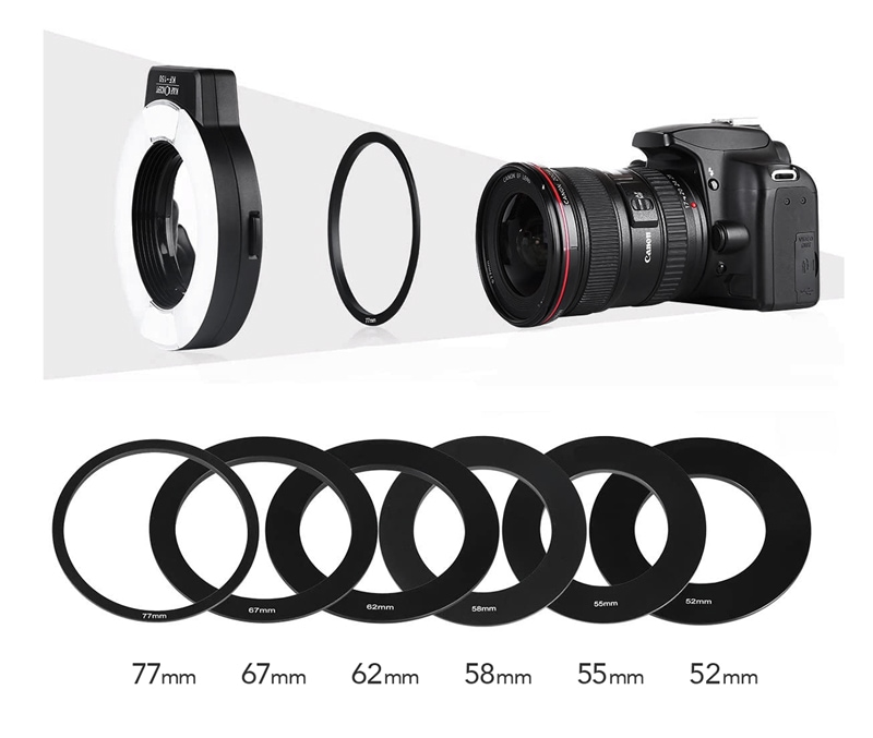 K&F Concept マクロリングフラッシュ KF-150C K&F Concept Ring Flash Light KF-150C E-TTL Macro Flash Ring