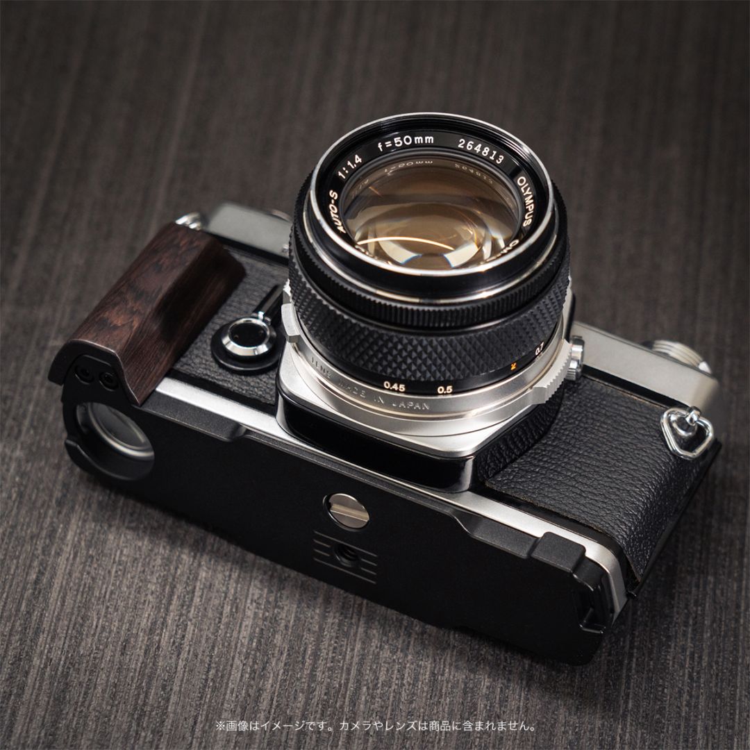 YUWOOD ウッドグリップ 一体型ベースプレート「OLYMPUS OM」シリーズ