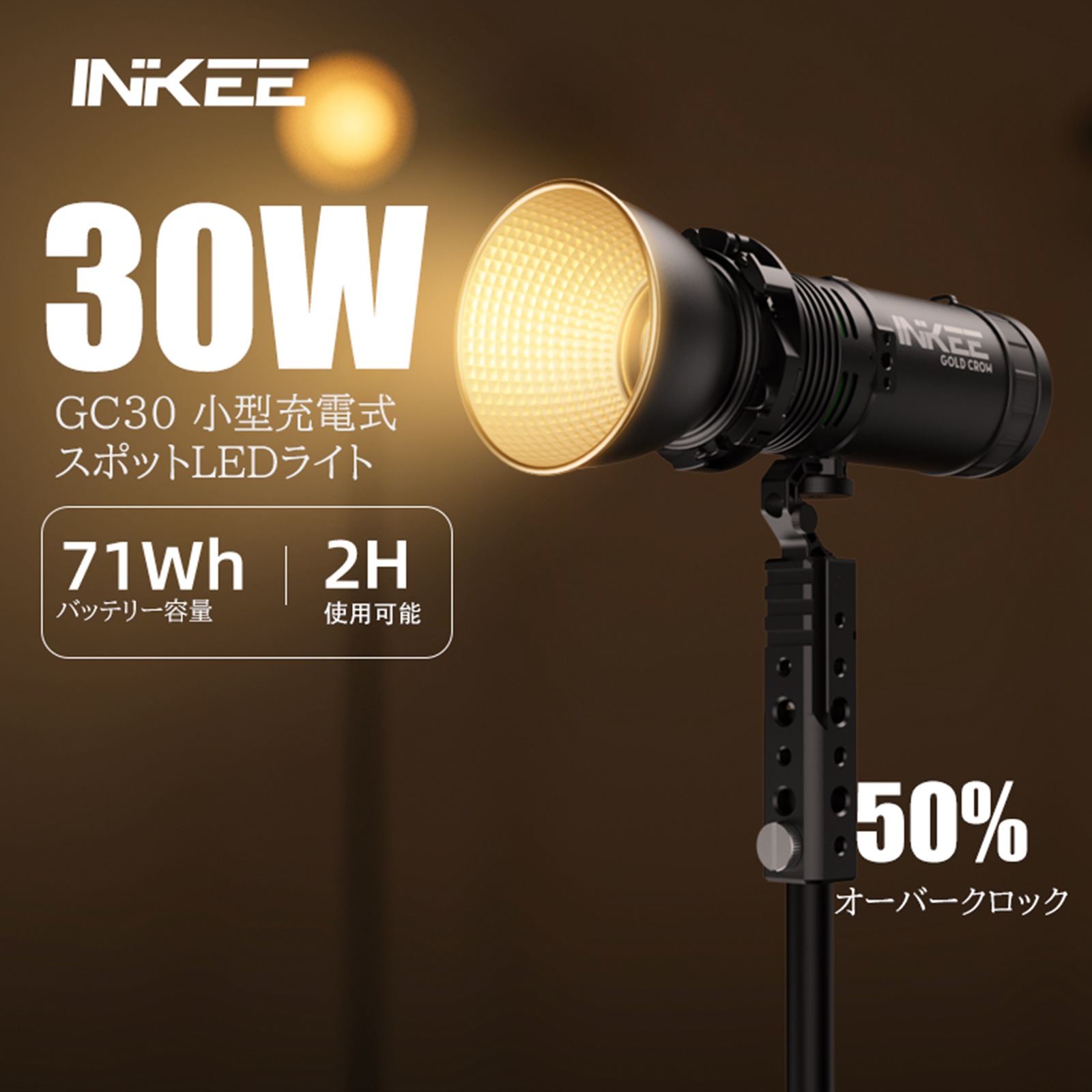 INKEE �������ż����ݥå� LED�饤�� 30W GC30