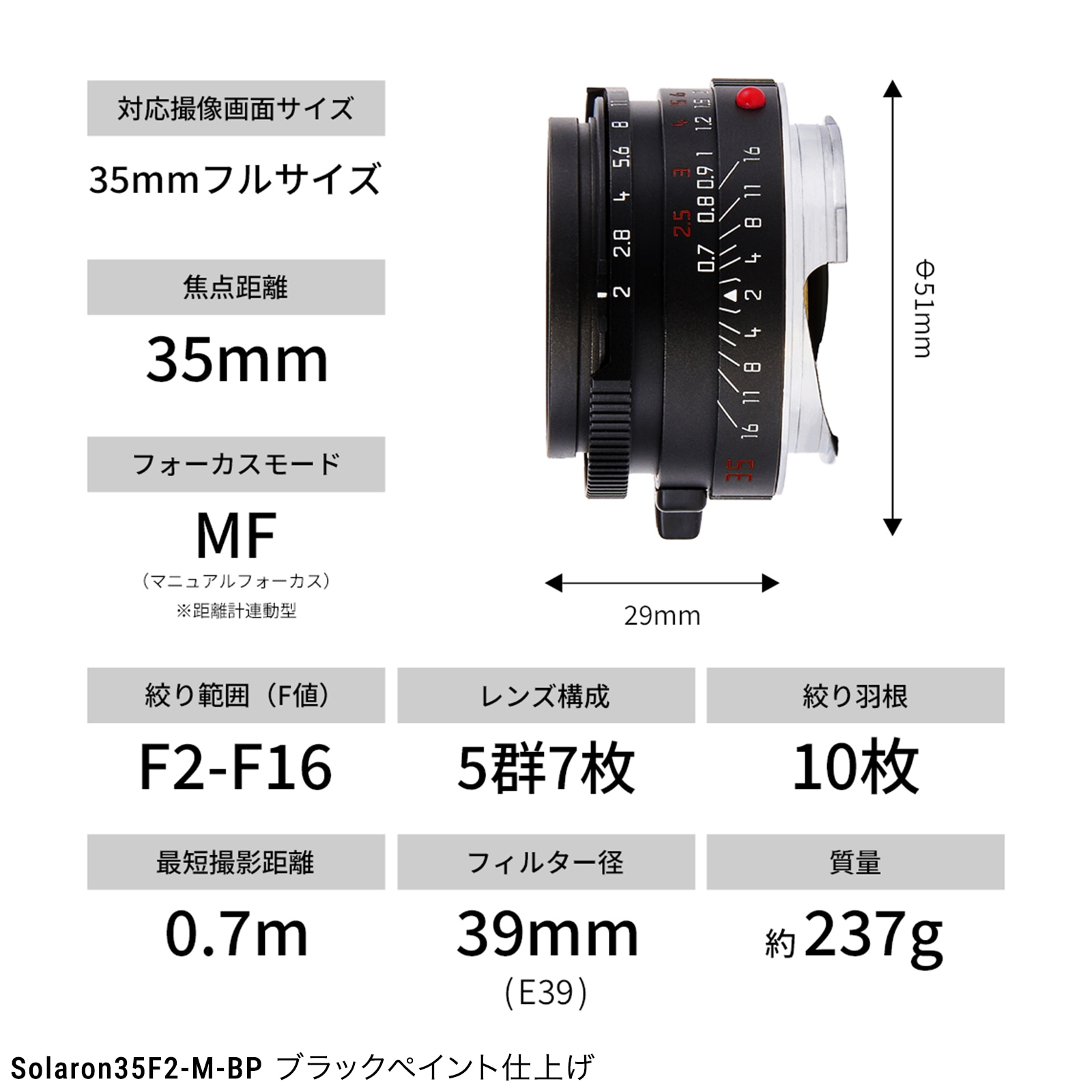 POLAR SOLARON-M 35mm F2.0 SPHERICAL Final Edition by ������˼�֥饤��M��