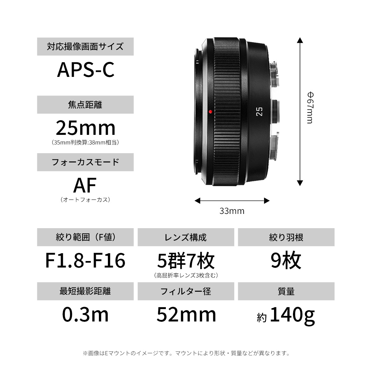 SG-image AF 25mm F1.8 Type II ����¹��ѥ��