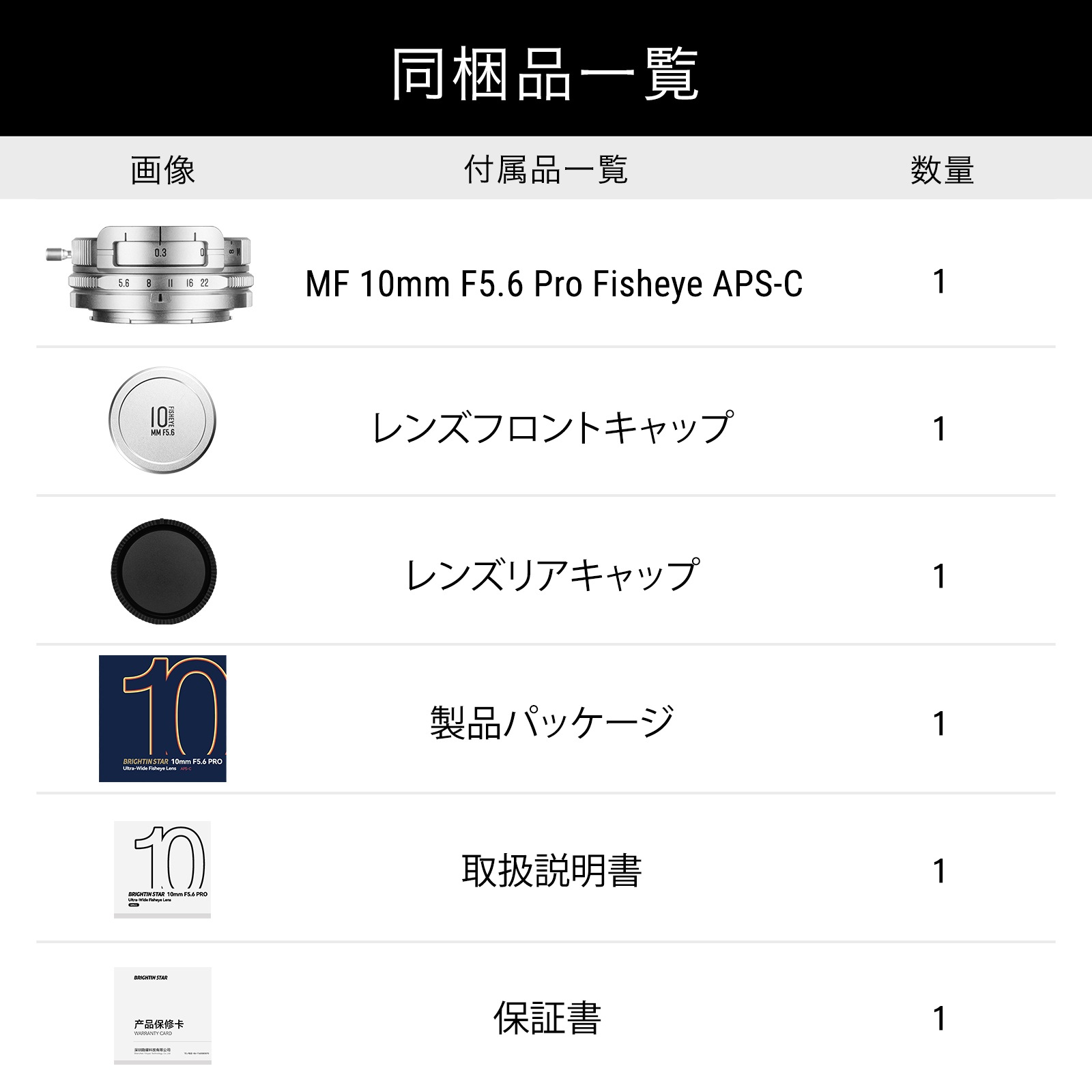 Brightin Star 10mm F5.6 PRO APS-C��E/Z/RF/X/M43�ޥ���ȡ�Ķ���� �����󥺡֥֥�å�/����С���