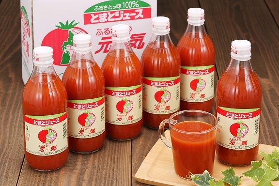 とまとジュース「ふるさとの元気」 500ｍL×6本