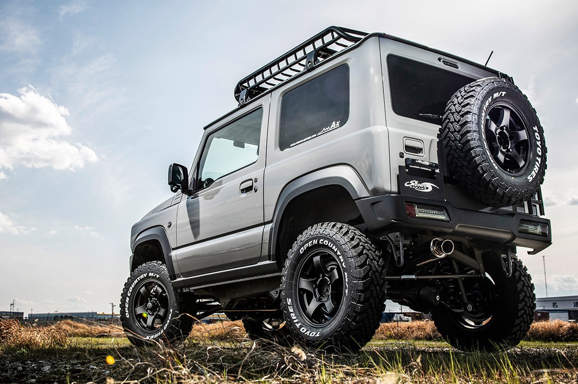 JB64 ジムニー　スペアタイヤ　表履き　　75mm上　移動　ブラケット スペアタイヤ移動ブラケット 表向き 右上移動タイプ ジムニー JB64用