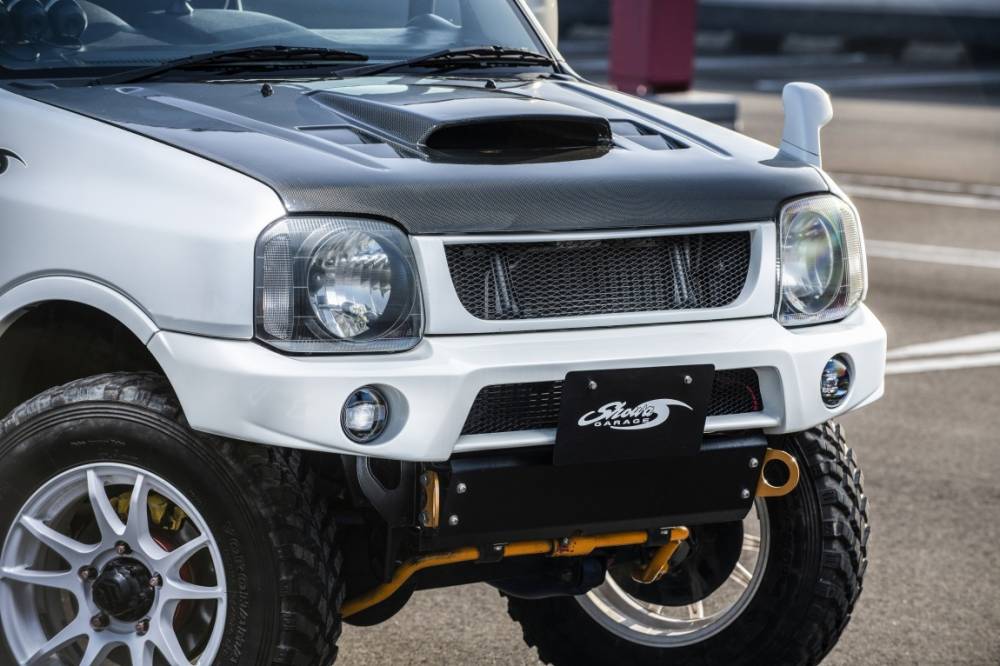 ジムニー jb23用　未塗装 フロントバンパー社外品 ABSフロントバンパースポイラー 未塗装品 ジムニー JB23用