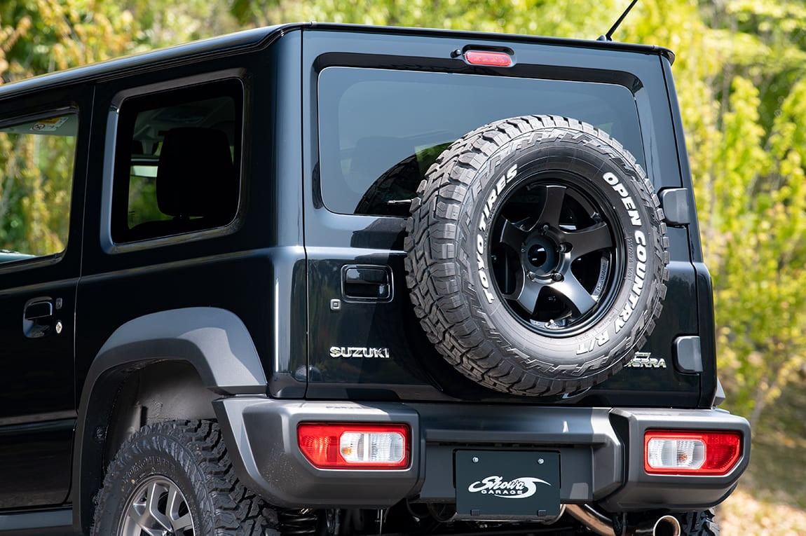 スペアタイヤ移動ブラケット 表向き 真上移動タイプ ジムニー