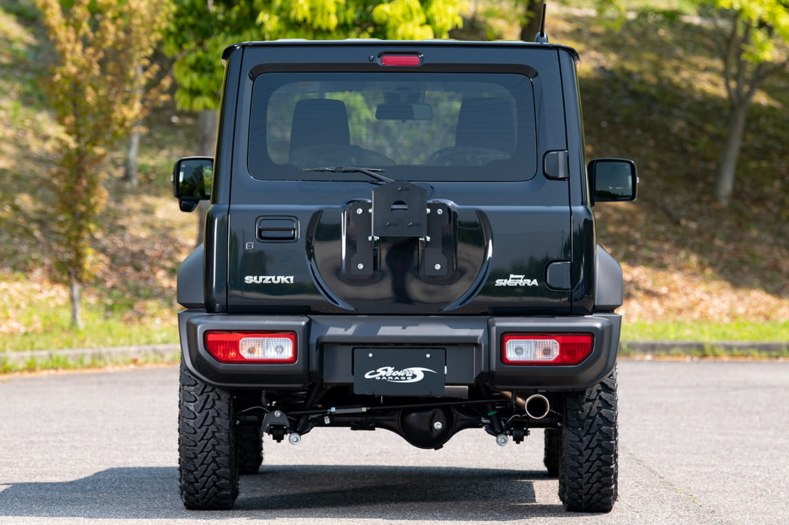 スペアタイヤ移動ブラケット 表向き 真上移動タイプ ジムニーシエラ