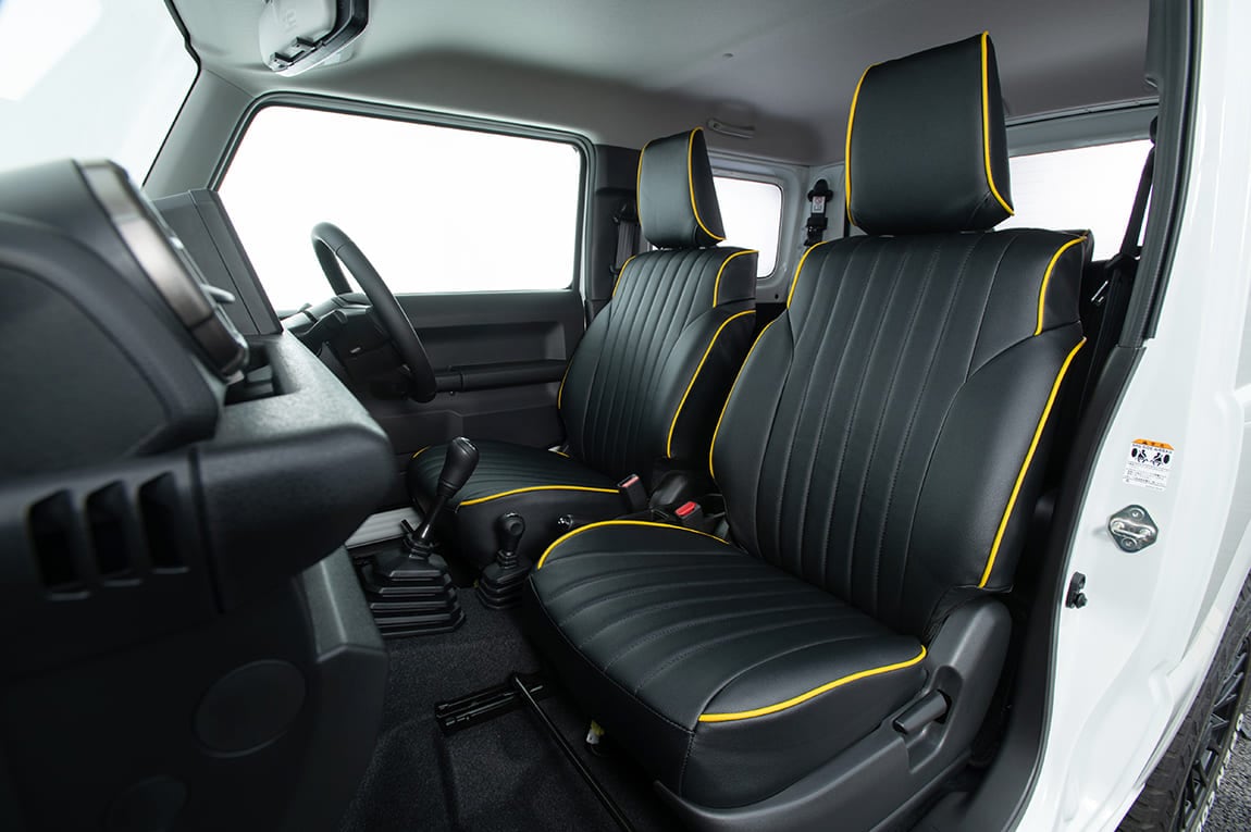 シートカバー ブラック パイピングカラー選択4色 一台分 ジムニーJB64