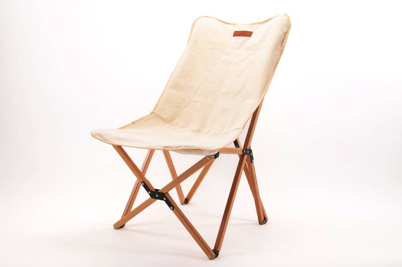 ブラウン アウトドアチェア キャンバス A-x(エークロス) ウッドアウトドアチェア | A-xシリーズ