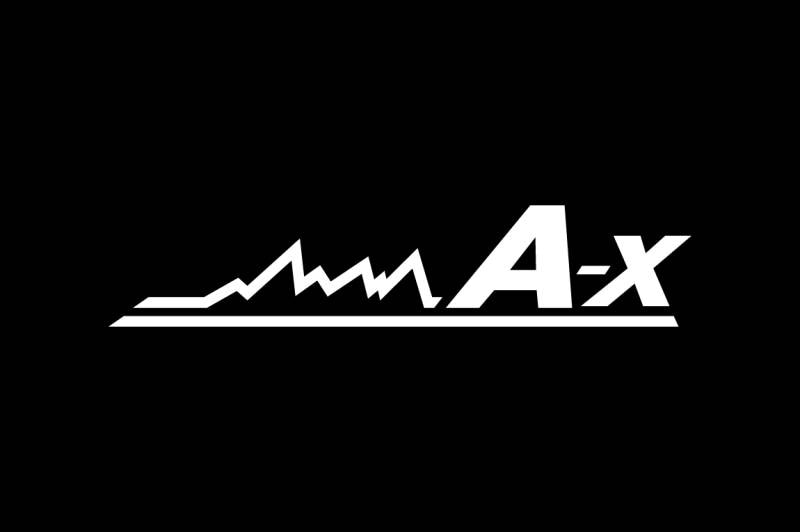 A-x(エークロス) ロゴステッカー マウンテン (切り抜き)白 20cm | A-x