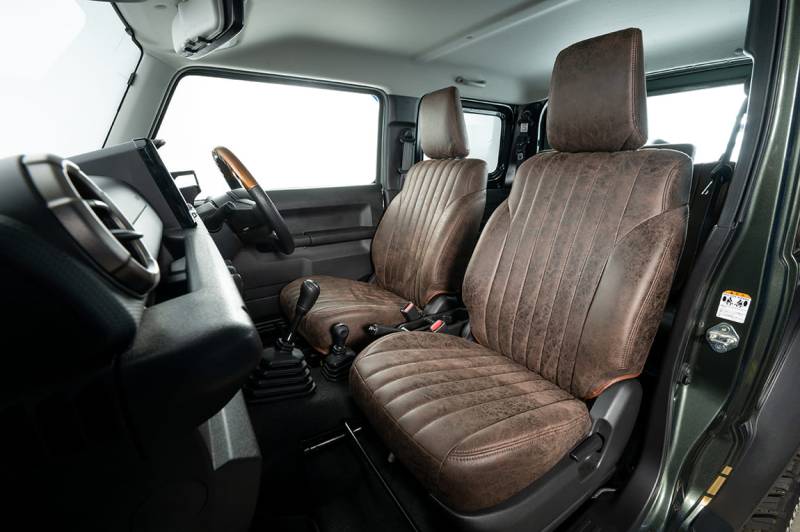 オーダー元のシート シートカバー ストーンウォッシュレザー フロントのみ ジムニーJB64