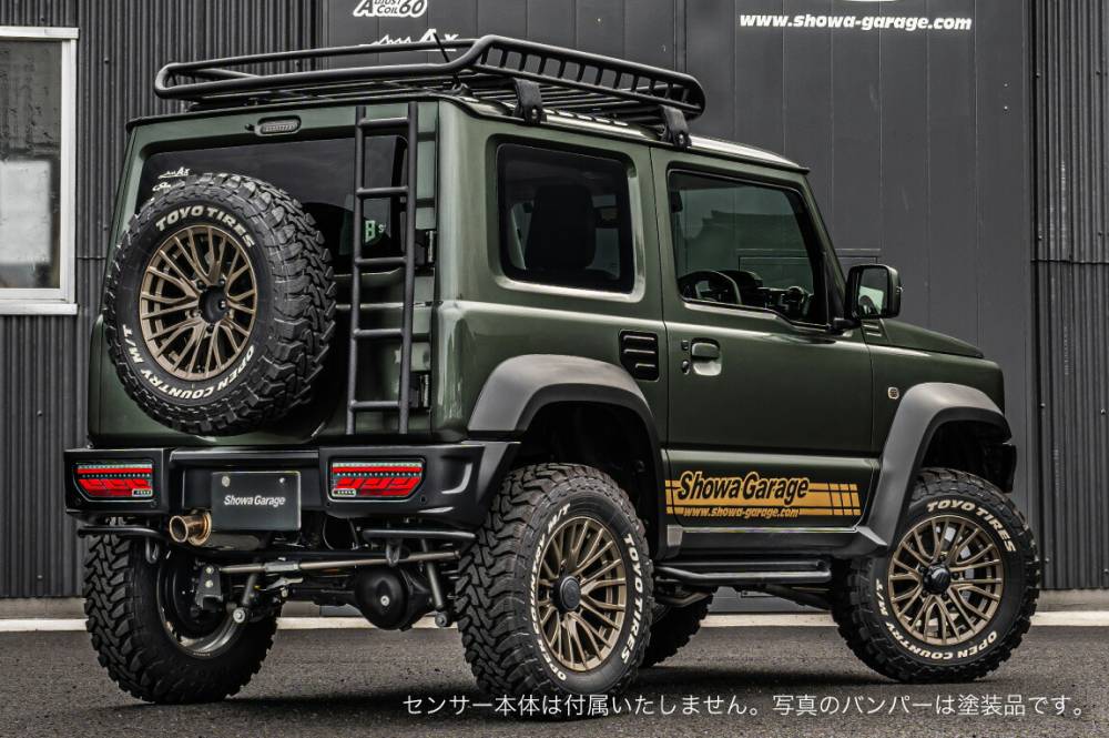 ABSリアバンパースポイラー タイプ2 未塗装品 リアパーキングセンサー